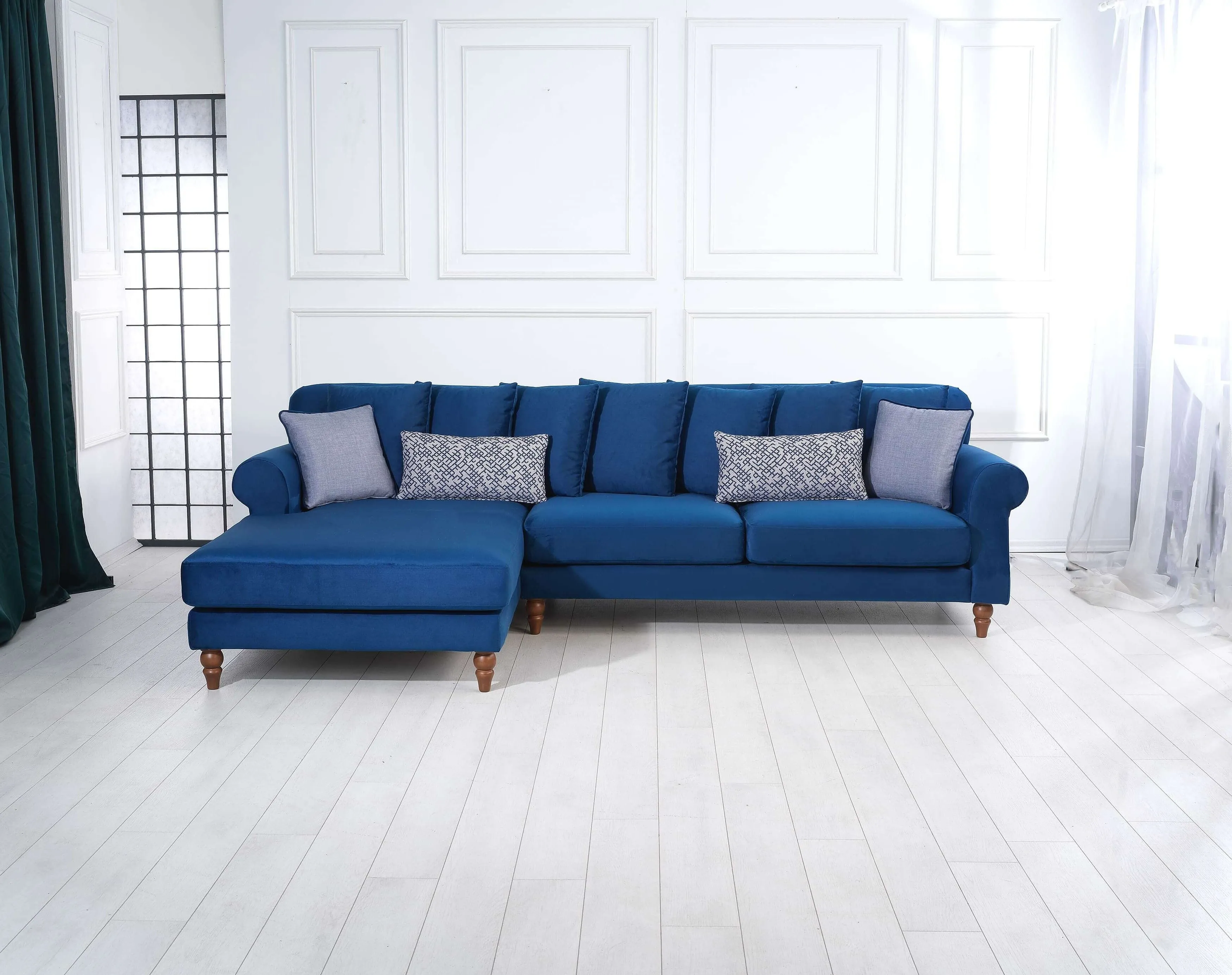 Rubeza Paula Chaise/2 Seater - Indigo Blue