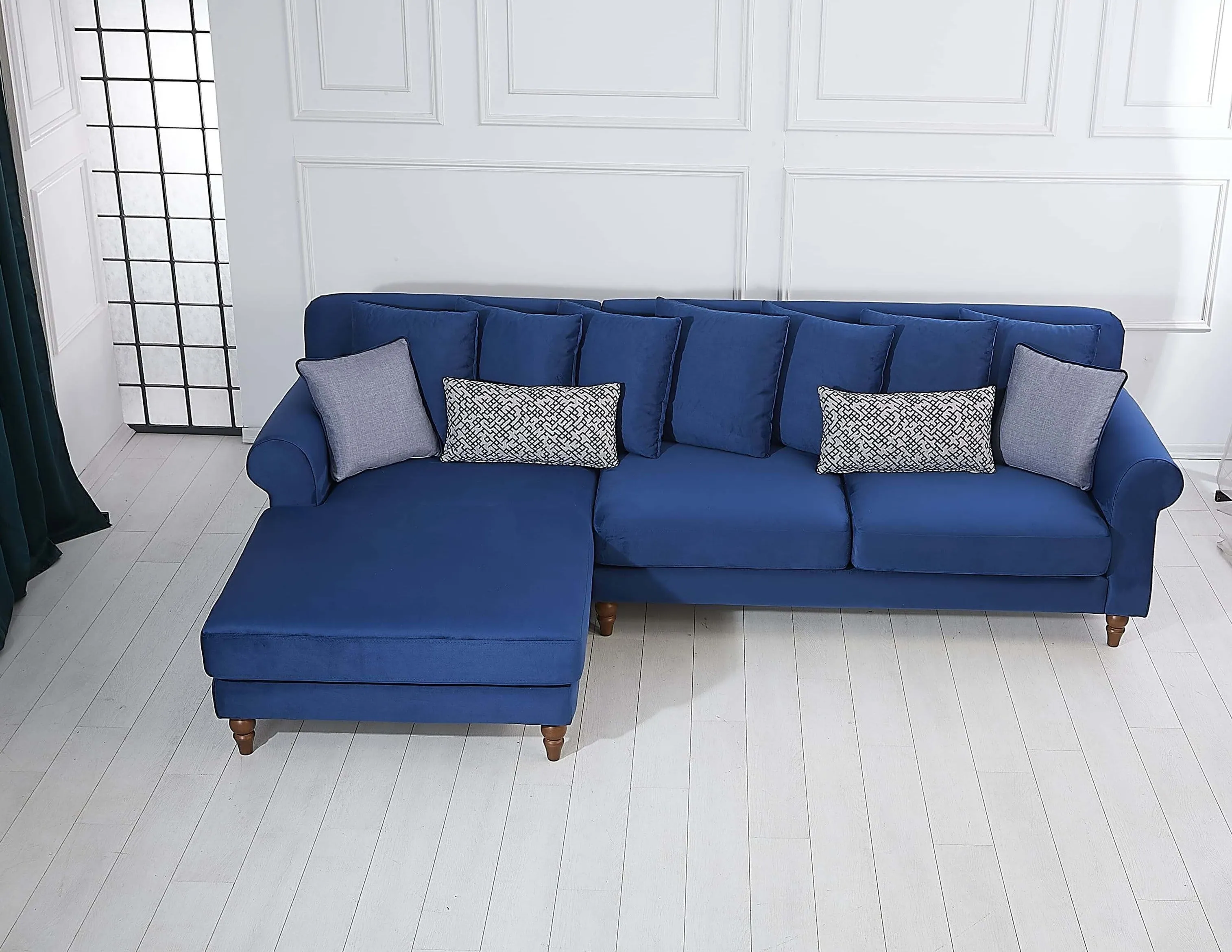 Rubeza Paula Chaise/2 Seater - Indigo Blue