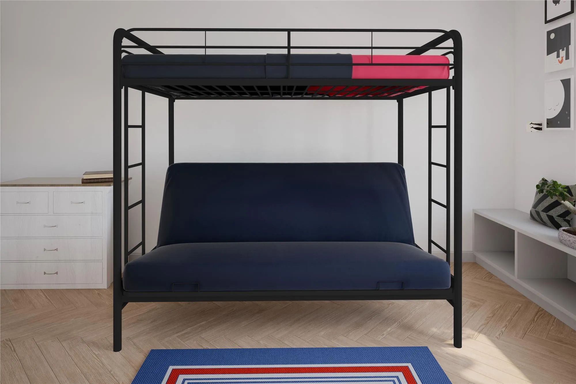 Sammie Metal Loft Bed with Futon