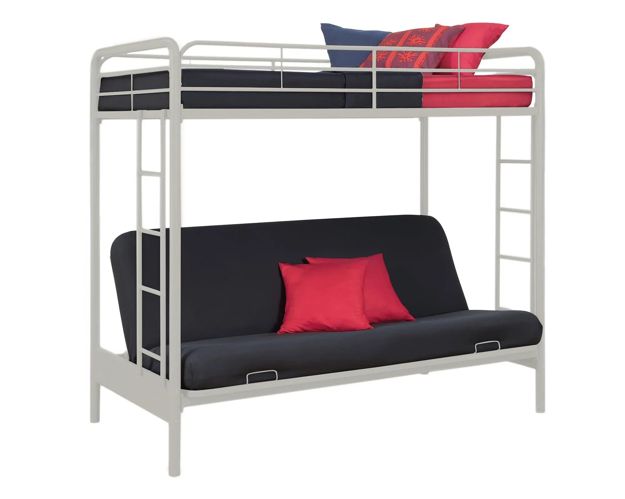 Sammie Metal Loft Bed with Futon