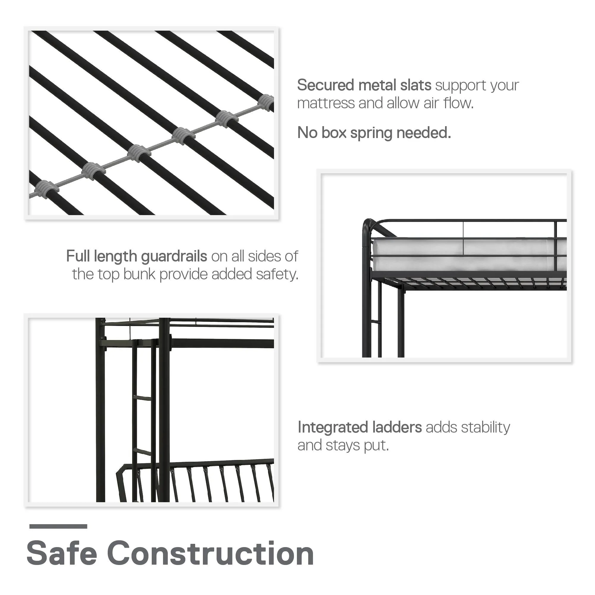 Sammie Metal Loft Bed with Futon