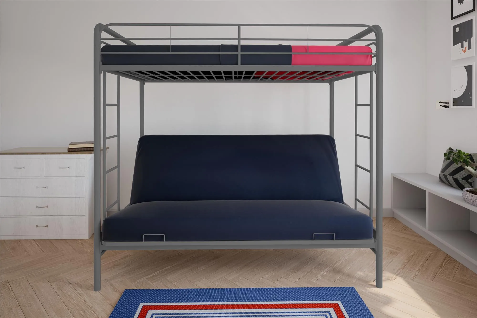 Sammie Metal Loft Bed with Futon