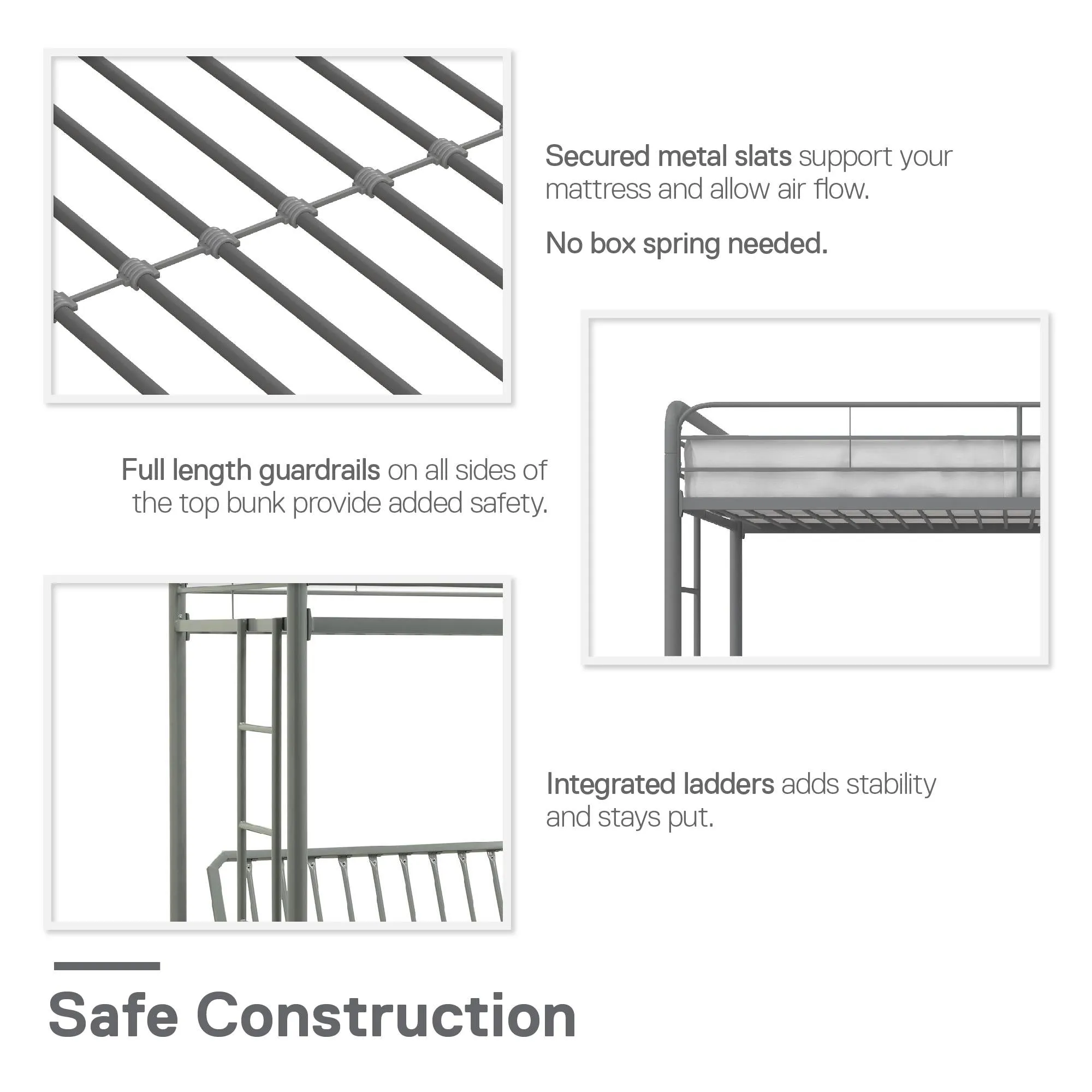 Sammie Metal Loft Bed with Futon