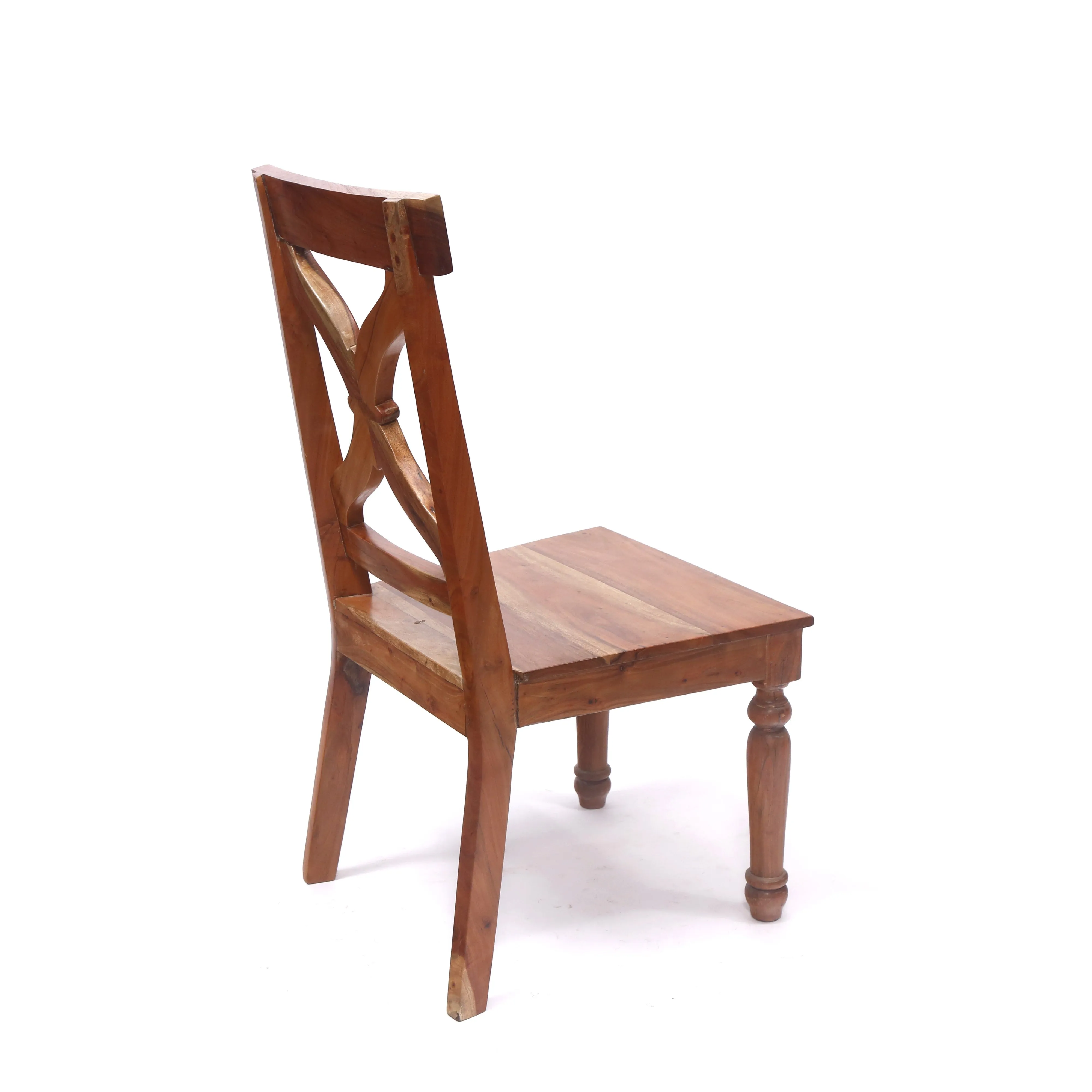 (Set of 2) Cross Backed Solid Wood Dinning Chair