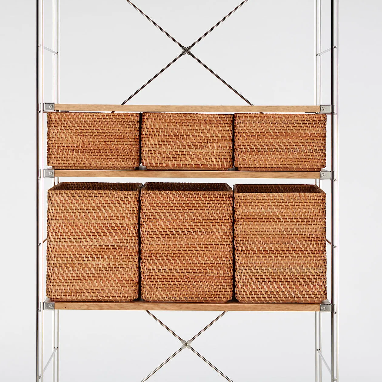 Stackable Rattan Basket - Rectangular