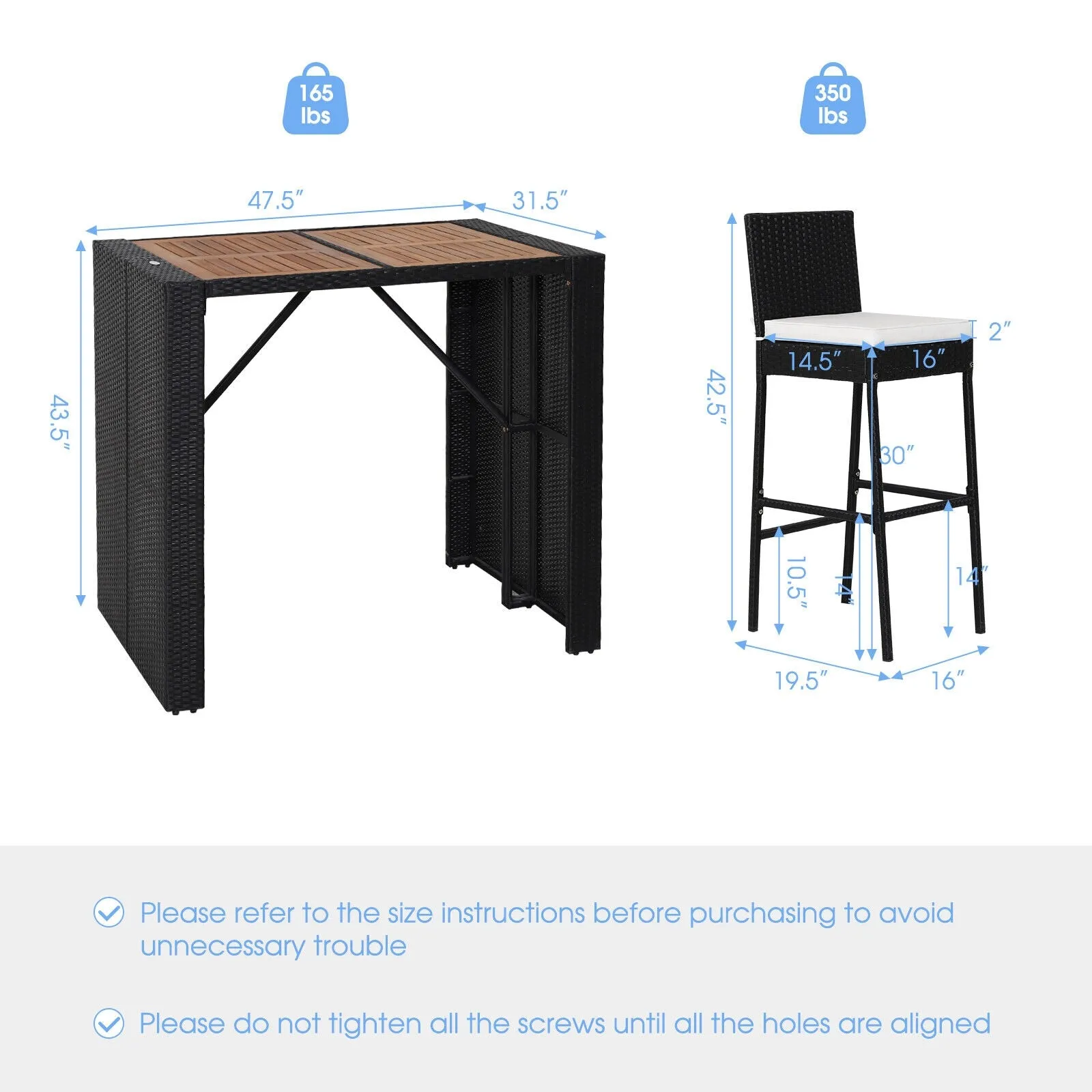 SUMMIT 5-Pc Acacia Patio Dining Set