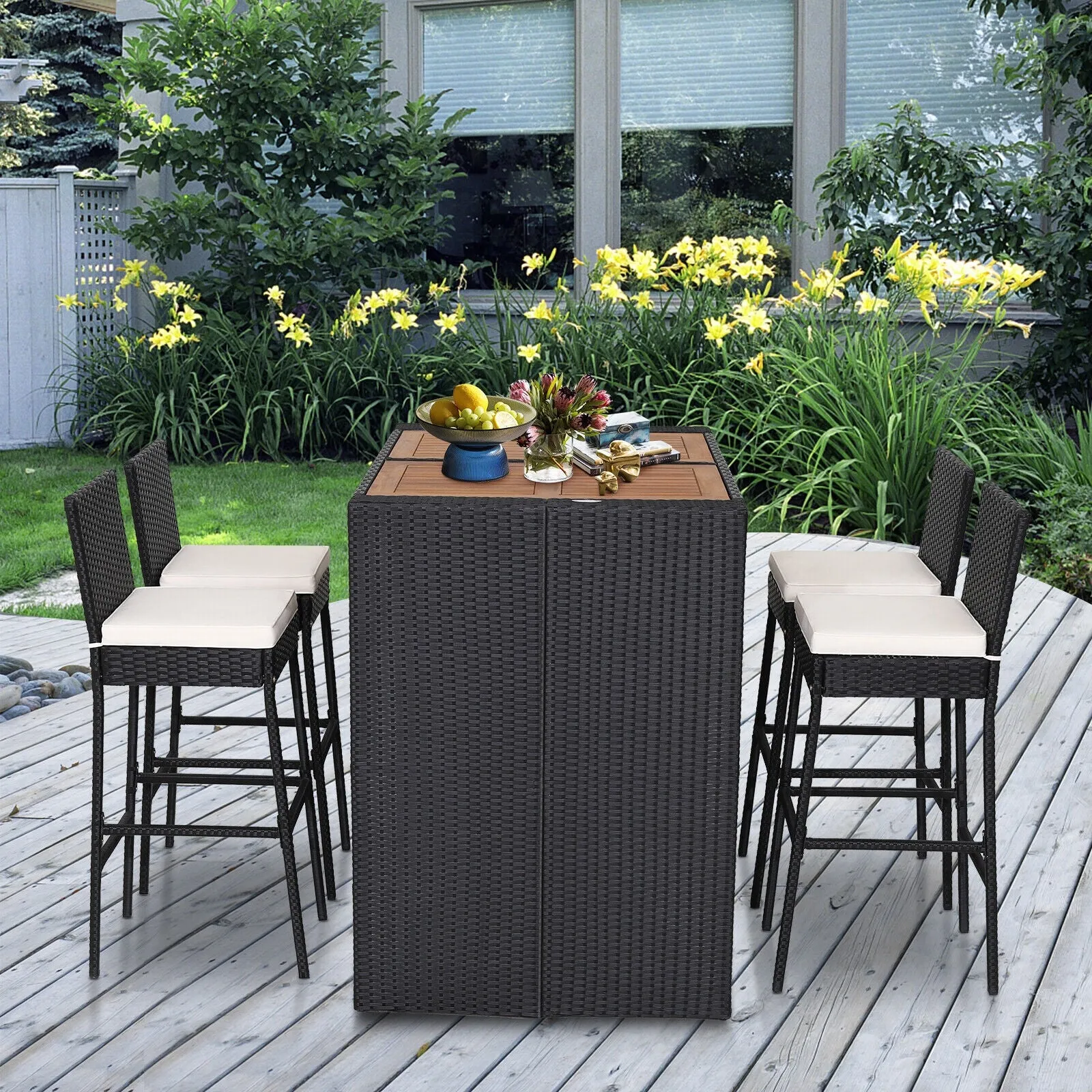 SUMMIT 5-Pc Acacia Patio Dining Set