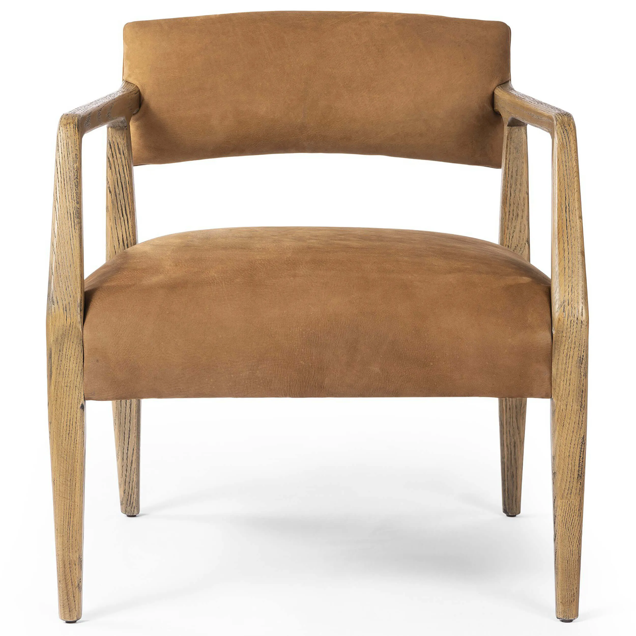 Tyler Leather Chair, Nubuck Cognac