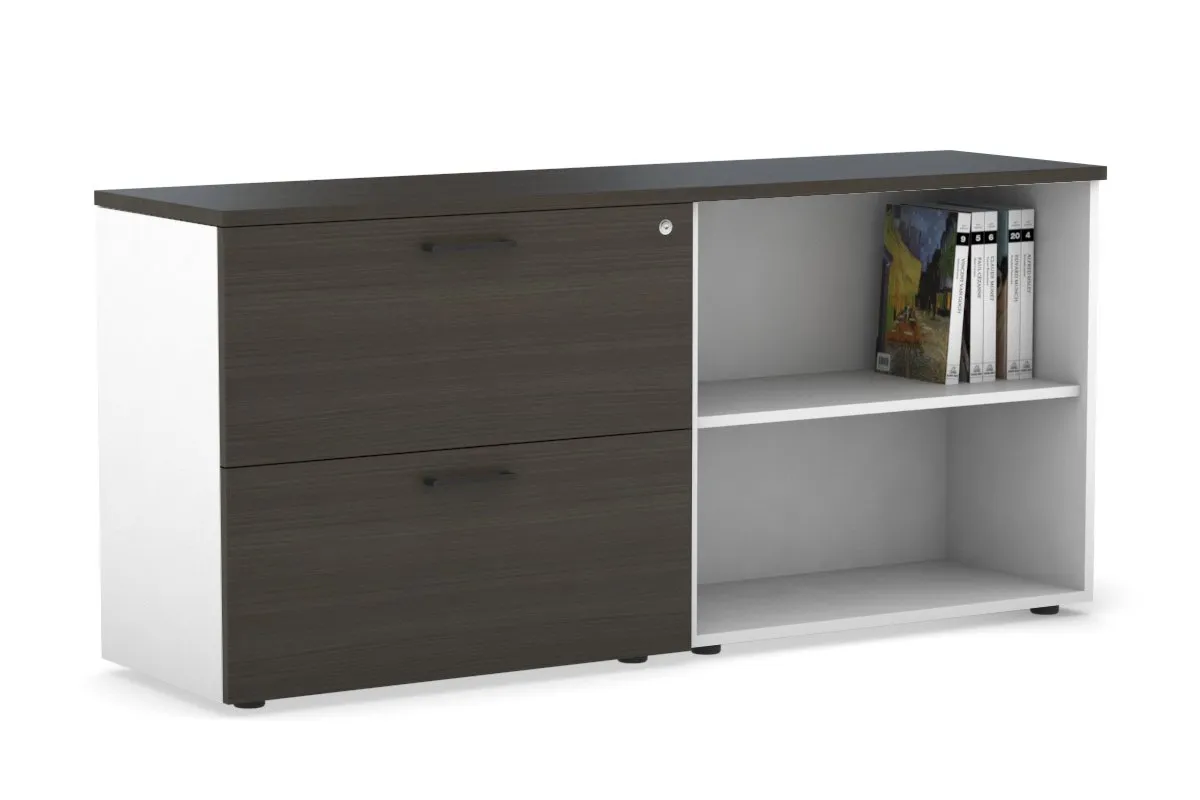 Uniform Small 2 Filing Drawer and Open Storage Unit