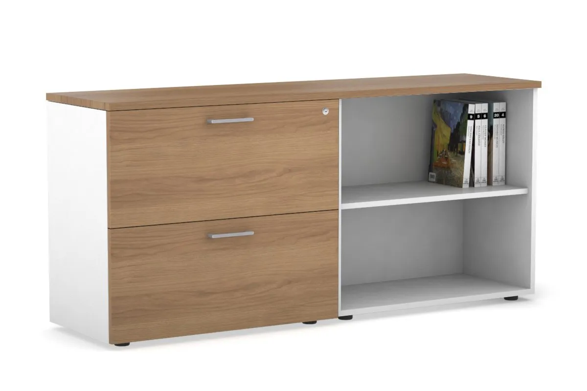 Uniform Small 2 Filing Drawer and Open Storage Unit