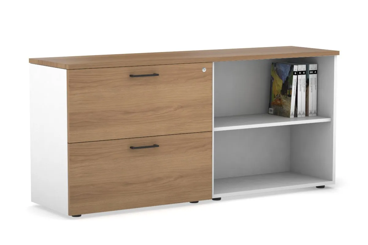 Uniform Small 2 Filing Drawer and Open Storage Unit