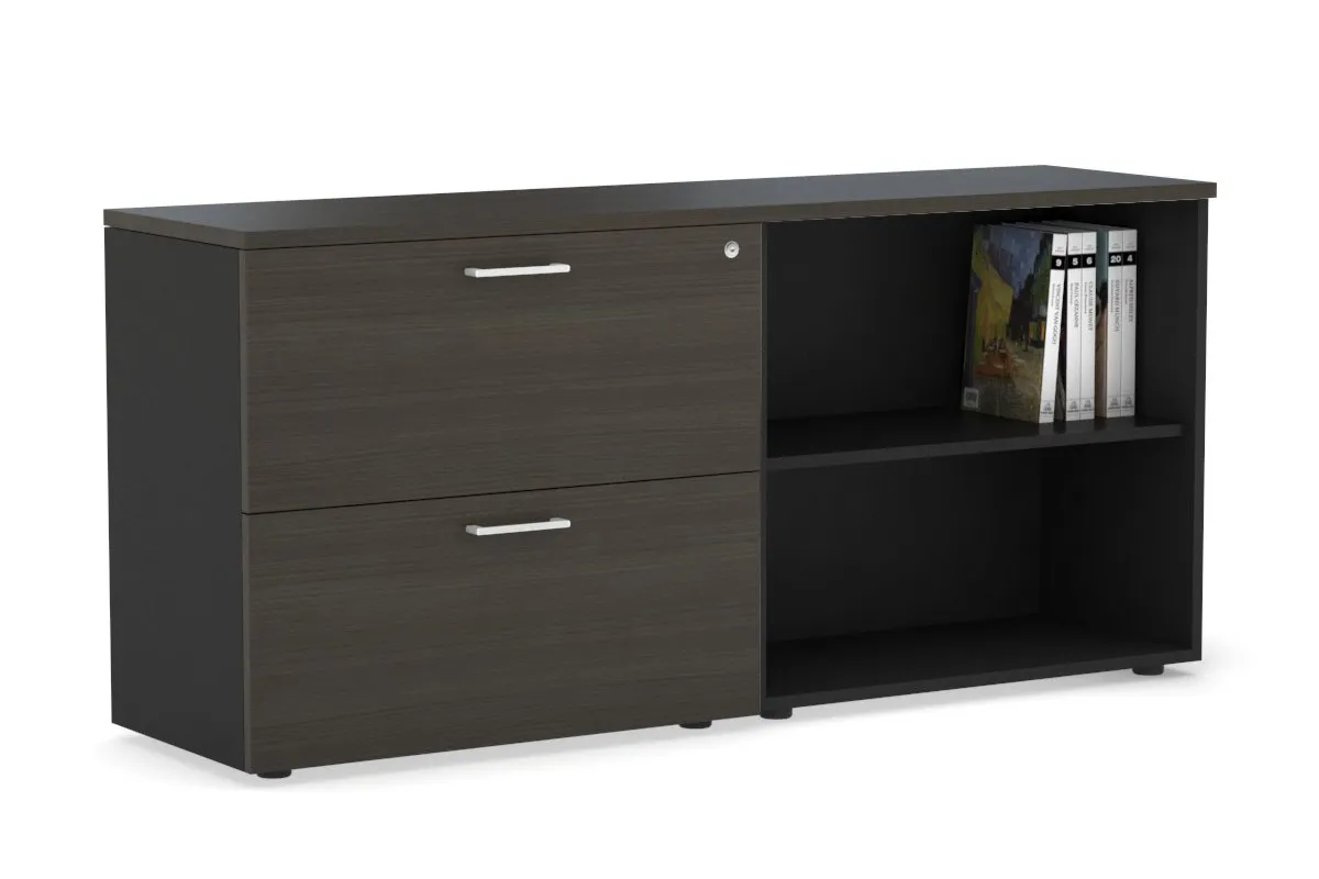 Uniform Small 2 Filing Drawer and Open Storage Unit