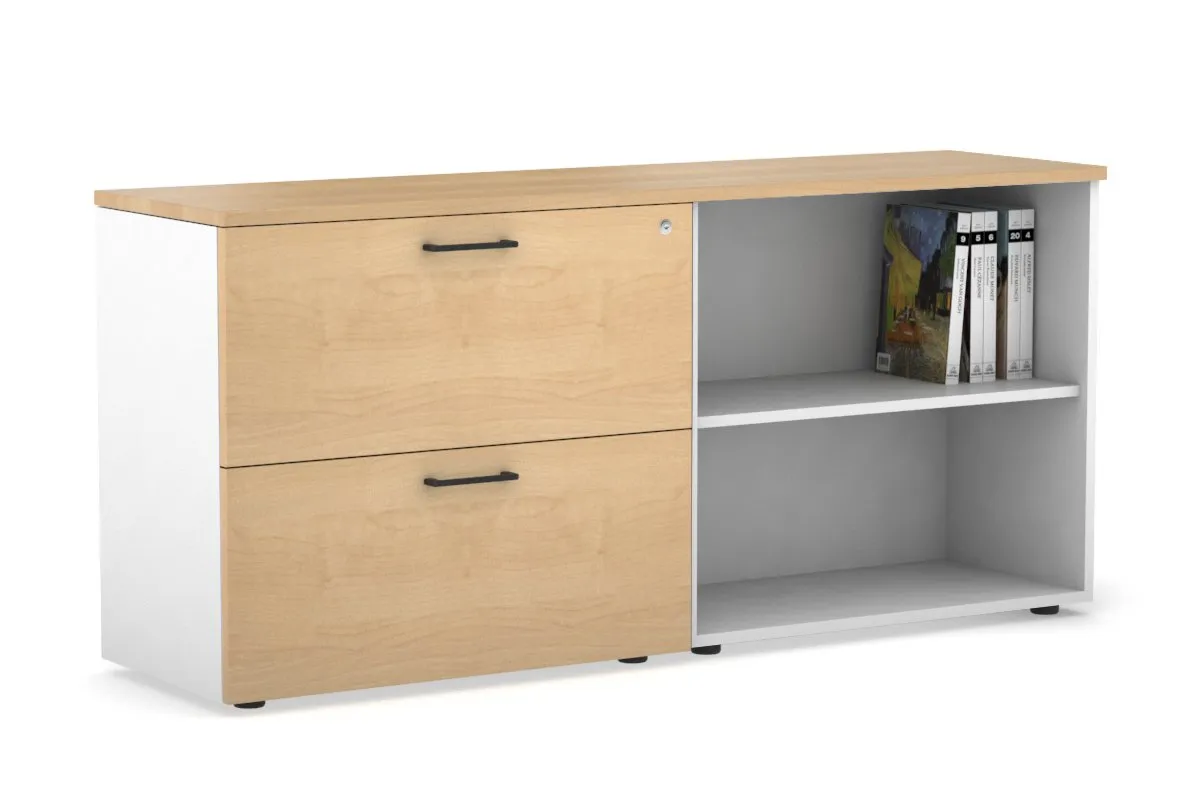 Uniform Small 2 Filing Drawer and Open Storage Unit