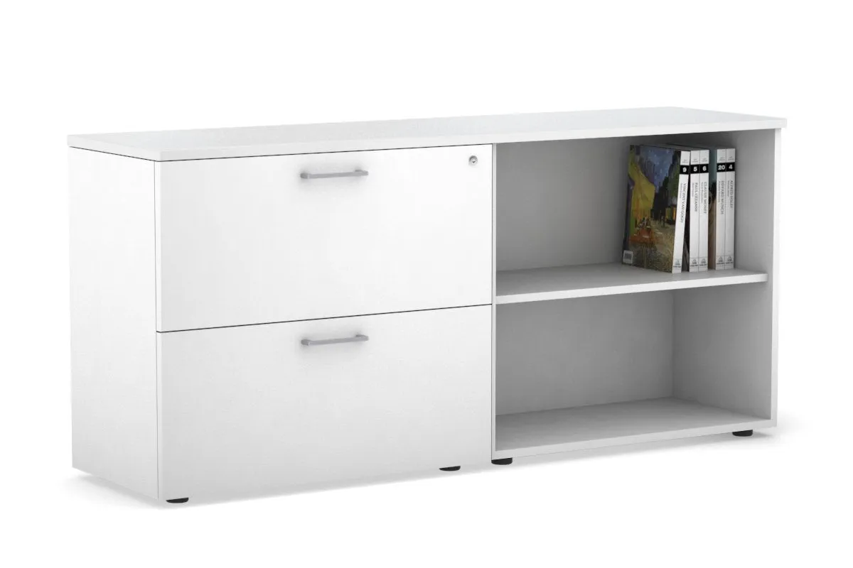 Uniform Small 2 Filing Drawer and Open Storage Unit