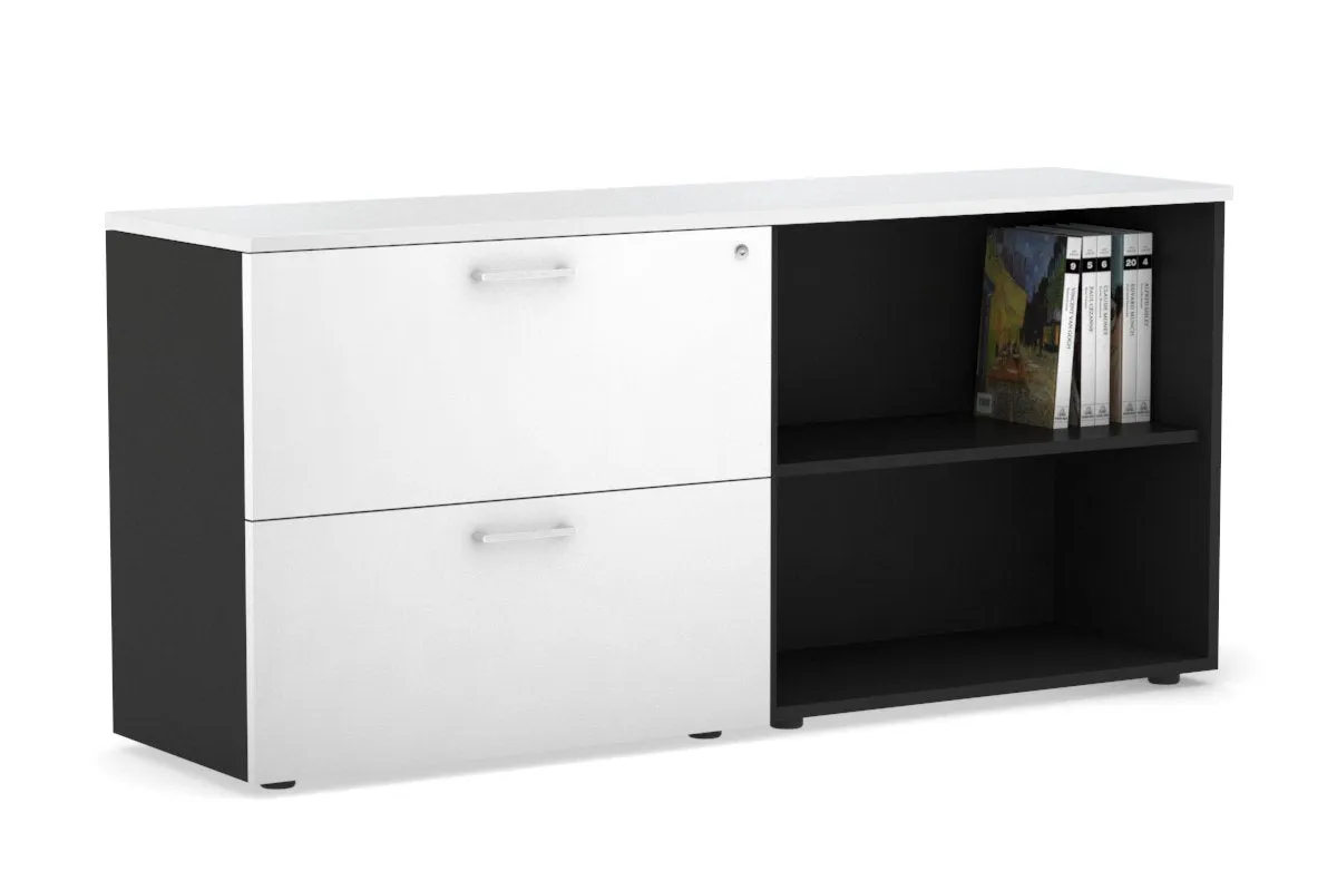 Uniform Small 2 Filing Drawer and Open Storage Unit