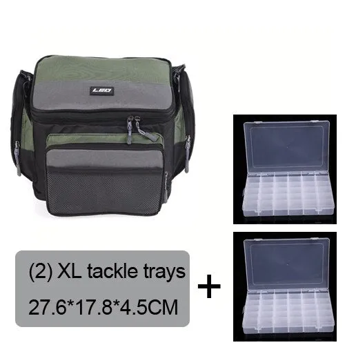 Waterproof Fishing Bag Large Capacity Multifunctional Lure Cap Fishing Tackle Pack Outdoor Shoulder Bags option Tackle Trays