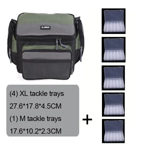 Waterproof Fishing Bag Large Capacity Multifunctional Lure Cap Fishing Tackle Pack Outdoor Shoulder Bags option Tackle Trays