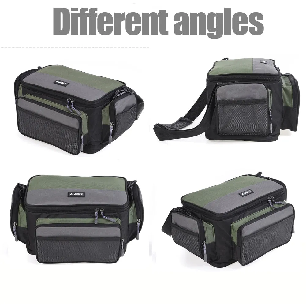 Waterproof Fishing Bag Large Capacity Multifunctional Lure Cap Fishing Tackle Pack Outdoor Shoulder Bags option Tackle Trays