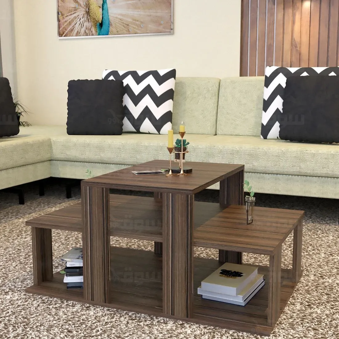 White Brown Coffee Table – Elegance and Practicality for Your Home