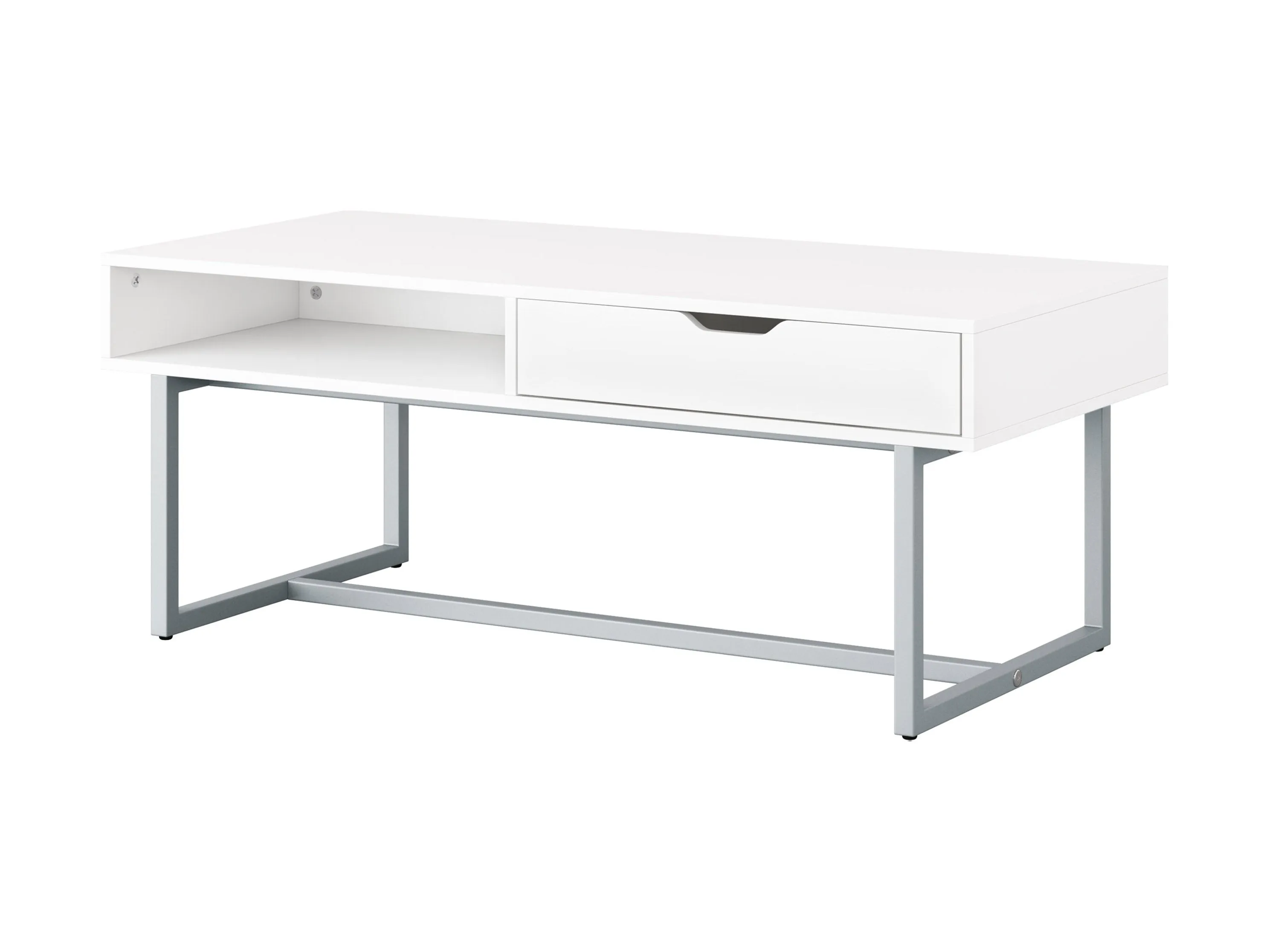 White Modern Rectangular Coffee Table