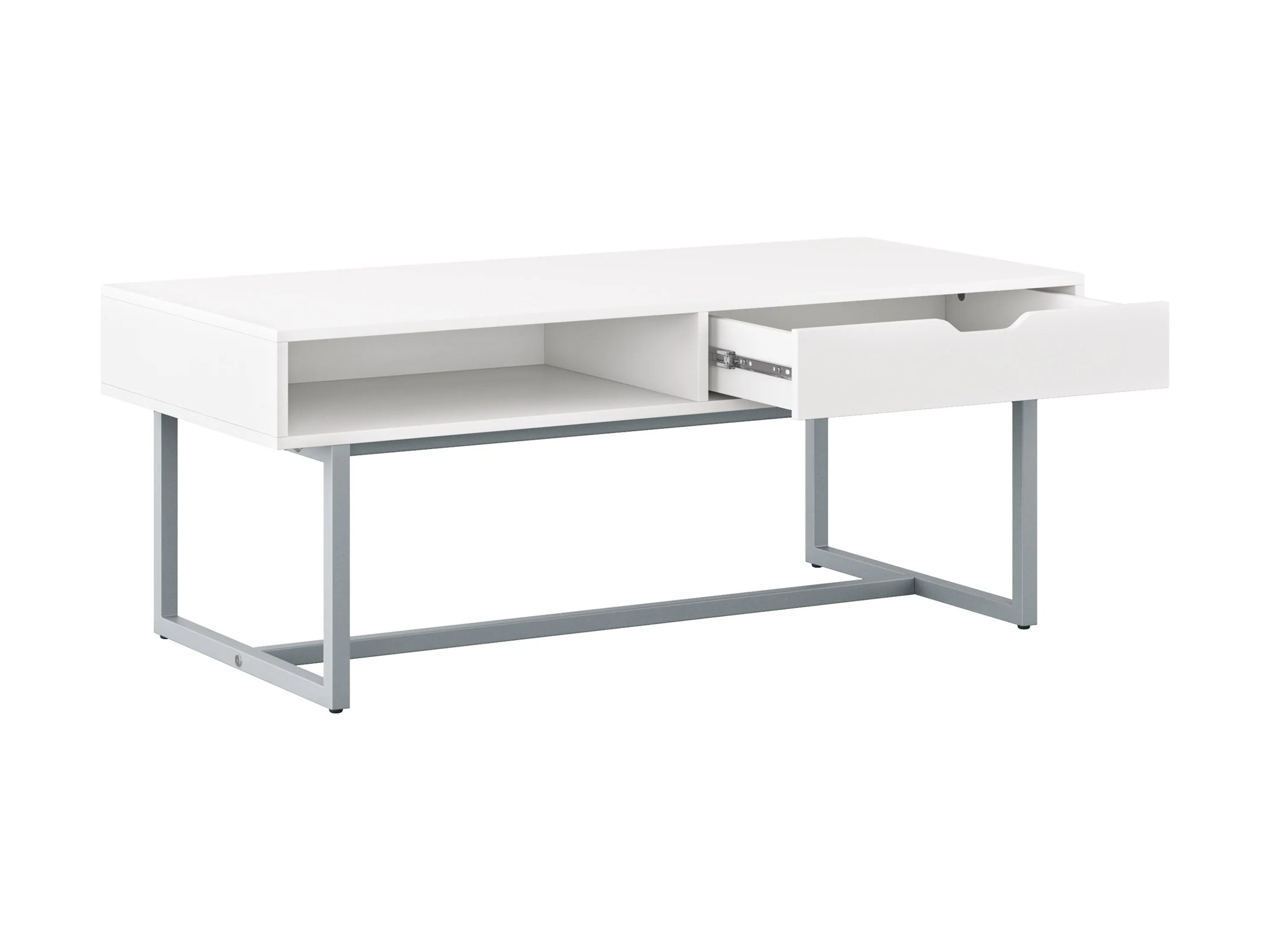 White Modern Rectangular Coffee Table