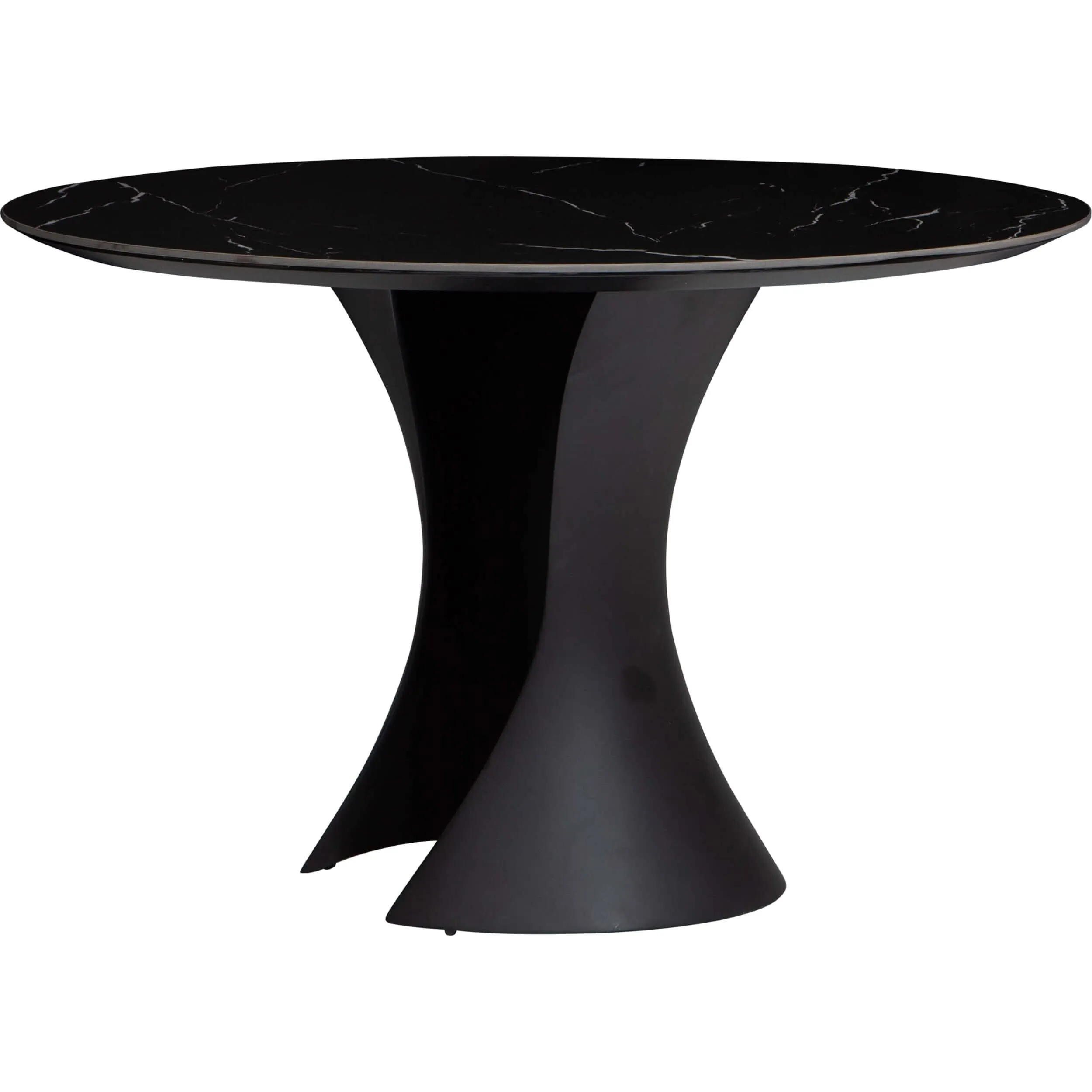 Willow Dining Table, Black/Black Base