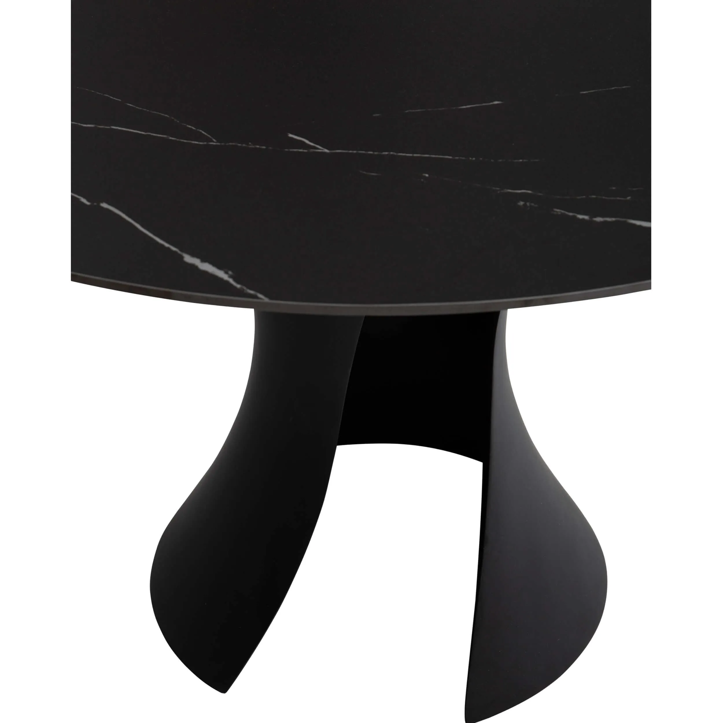 Willow Dining Table, Black/Black Base