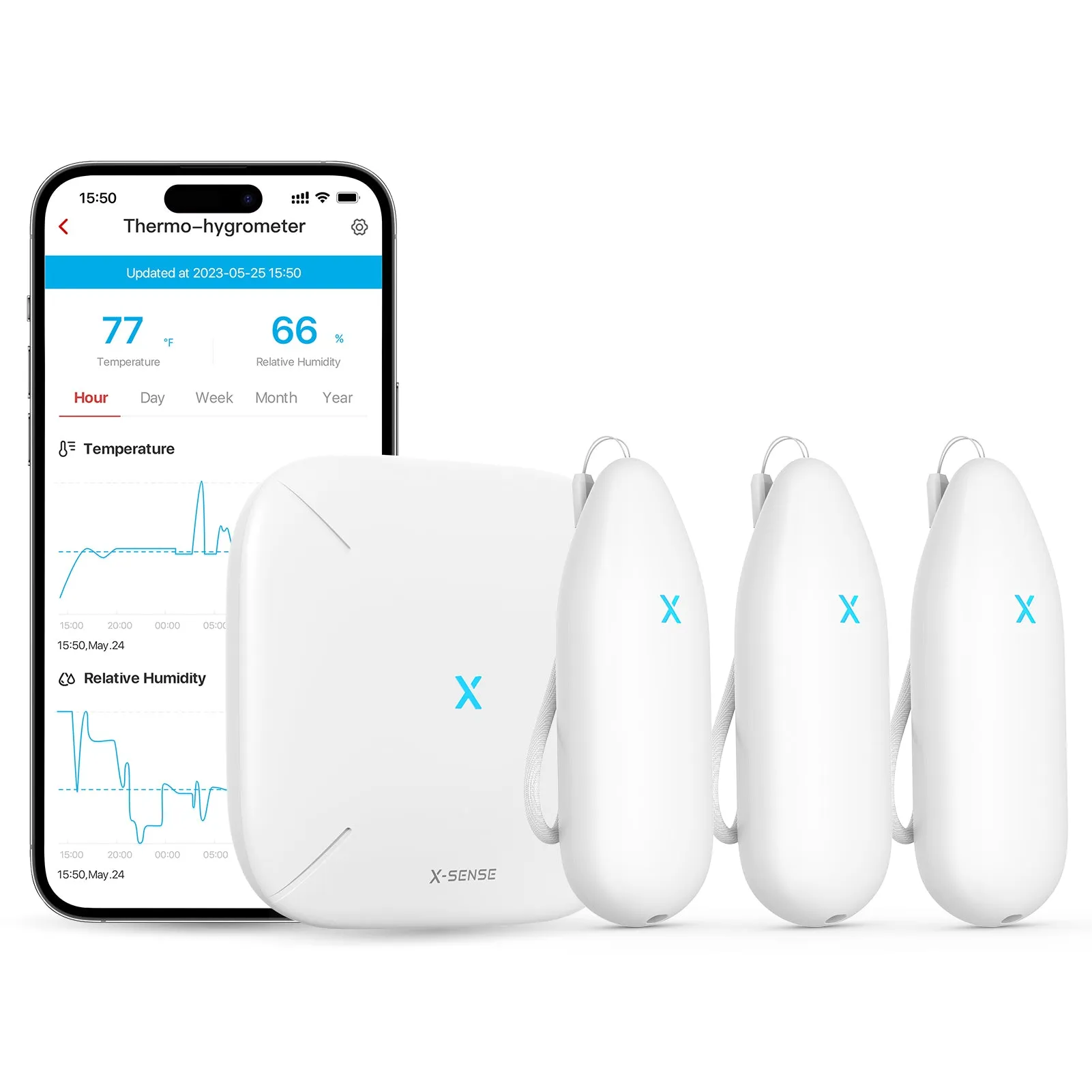 X-Sense Smart WiFi Indoor Thermometer Hygrometer STH51&STH54, work with SBS50 Home Safety Hub