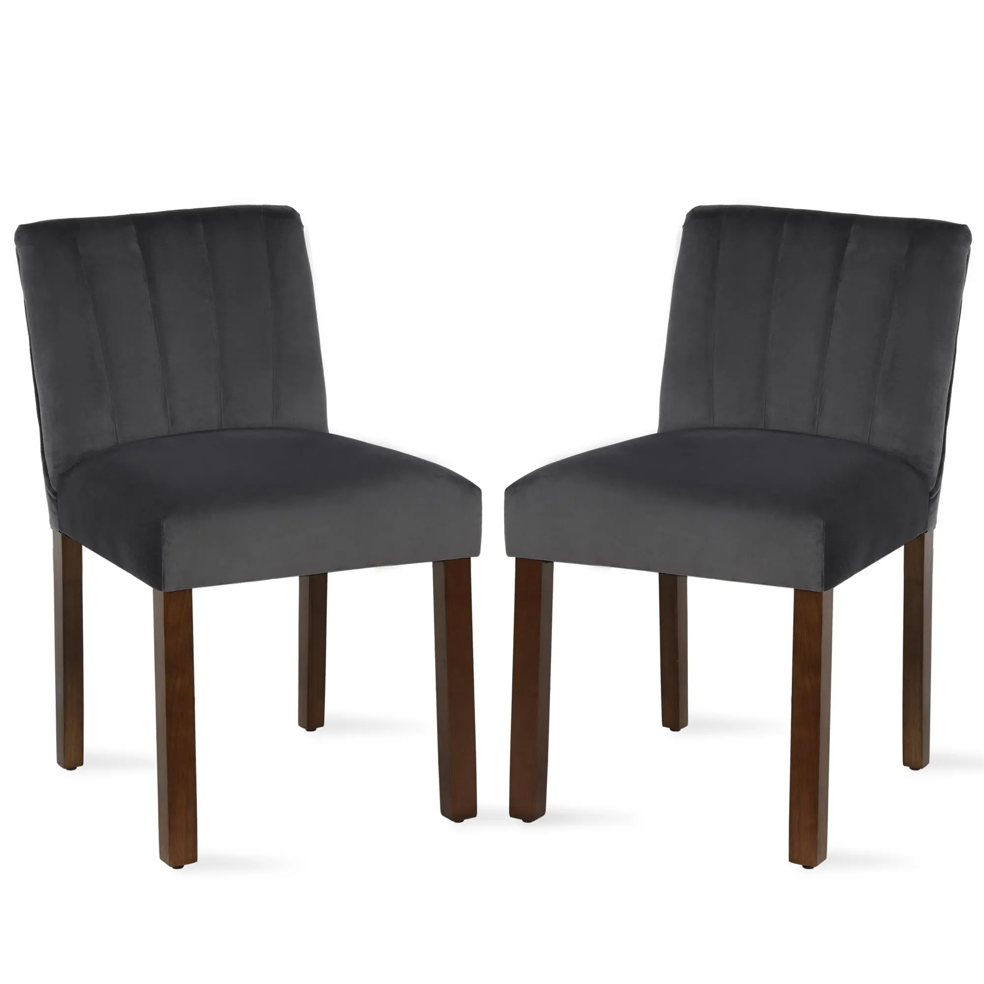 Zoya Channel Back Parsons Dining Chair, Set of 2